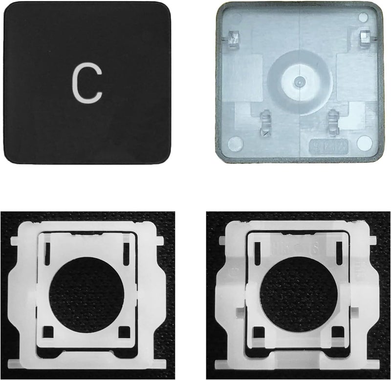 GRMTRV Replacement Individual Key Cap Hinge for MacBook Air 13'' 15'' M3 M4 A3113 A3114 A3240 A3241, 14'' 16'' Pro/Max M4 A3185 A3186 A3401 A3112 A3403 2024-2025 (C) - Image 1